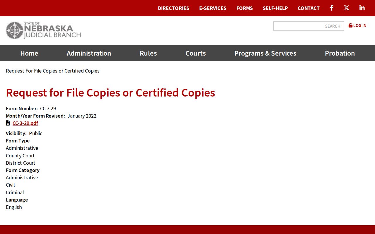 Buffalo County court record request source for certified and non-certified copies