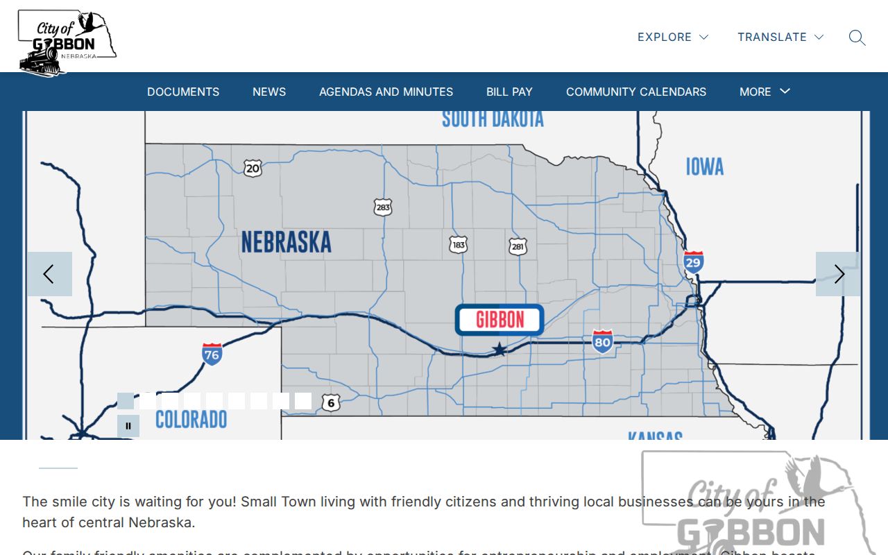 Gibbon docket search image of the official City of Gibbon government homepage