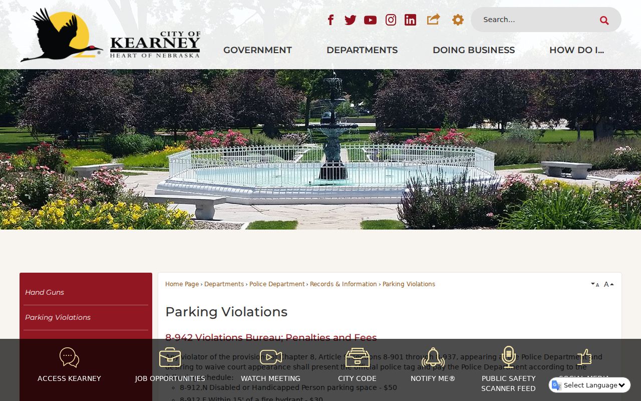Kearney court docket parking bureau distinction