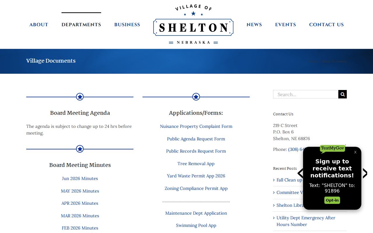 Shelton court docket search village records request source