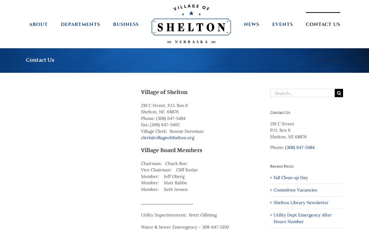 Shelton court docket search village office contact in Shelton Nebraska